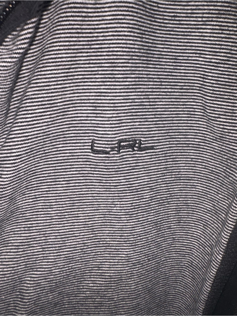 Ralph Lauren Lauren Active Striped Black & White Zip Jacket - Picture 3 of 4